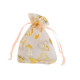 Organza Jewellery Bag 7x9cm heart - Peach-gold